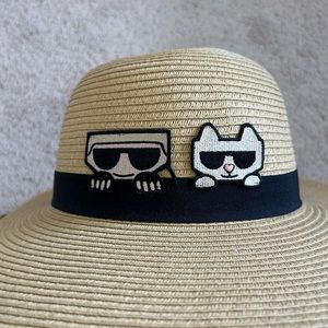 Brend New Karl Lagerfeld Straw Hat